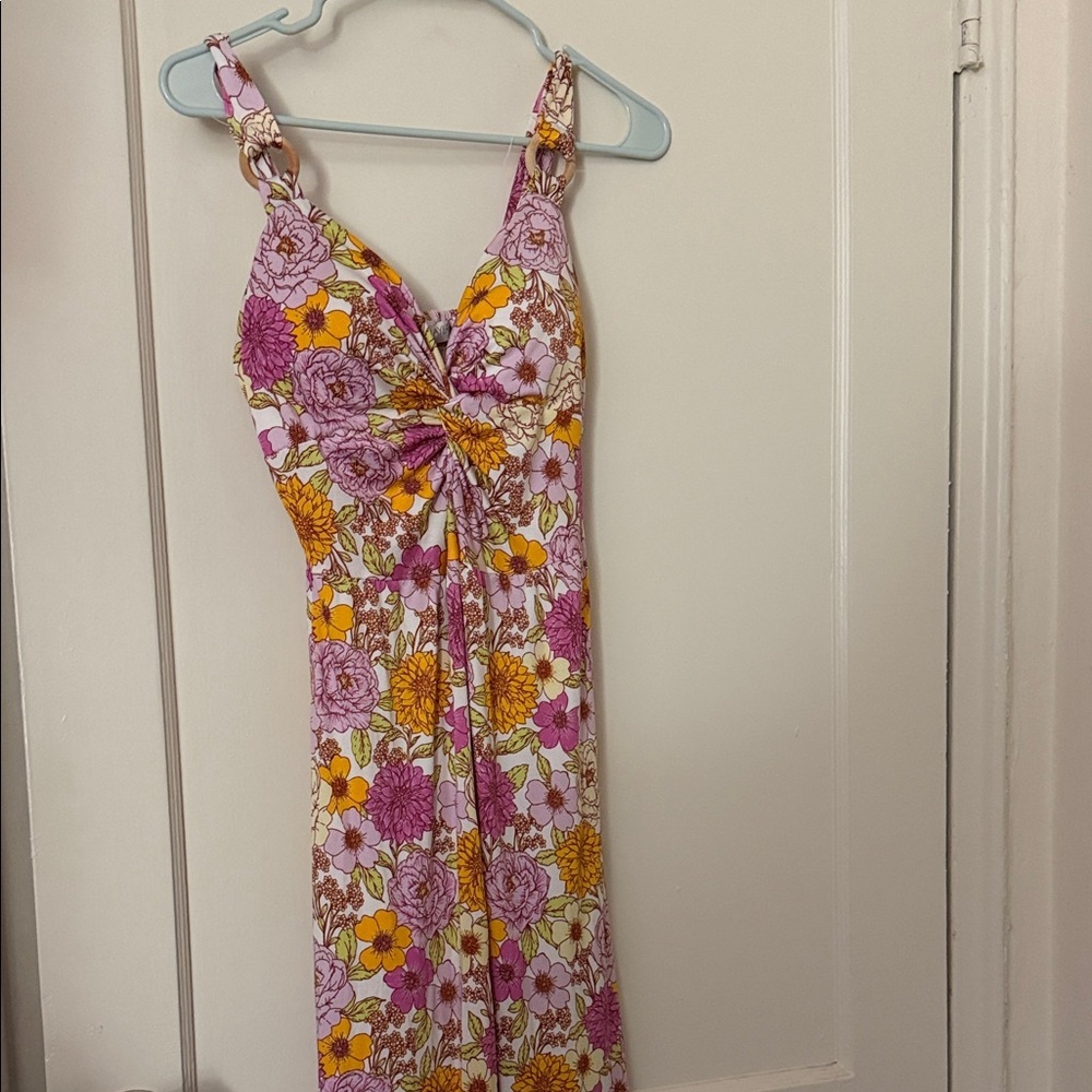 jamie and layla Floral Knot-Front Dress size: PM